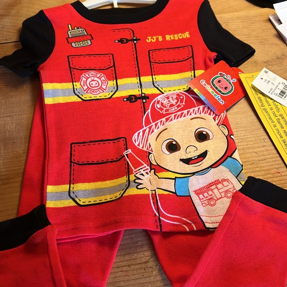 Cocomelon JJs Rescue Firefighter PJ set size 18M  NWT - Picture 7 of 16